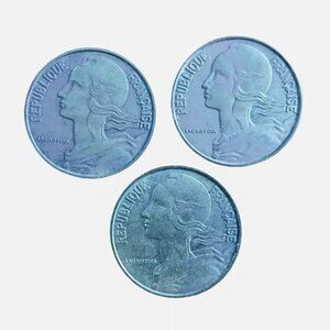 REPUBLIQUE FRANCAISE 20 CENTIMES COIN FRANCE 1963-1967-1968 Lot of 3 Circulated